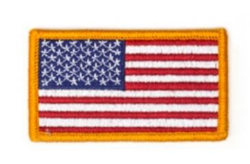 Image of Tac Shield American Flag Patch RWB 03800