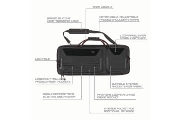 Image of Tac-Six Squad 32 in Tactical Gun Case, Black, 10829