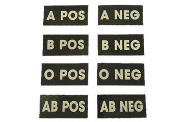 Image of Tactical Assault Gear IR Blood Type Patch B Negative Black 956165