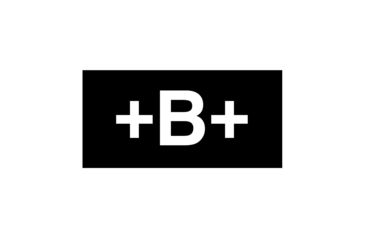 Image of Tactical Assault Gear IR Blood Type Patch B Positive Black 956164