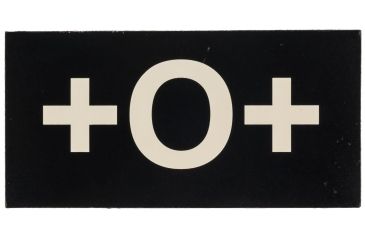 Image of Tactical Assault Gear IR Blood Type Patch O Positive Black 956166