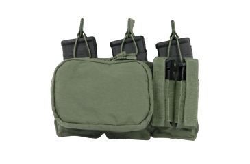 Image of MOLLE Triple Mag/Pistol/Utility Pouch, Ranger Green