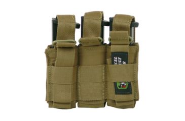 Image of Tactical Assault Gear Triple Multi-Caliber Pistol Pouch, Coyote Tan 834411