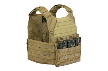 Image of Vanguard Plate Carrier Set w/ Standard Cummerbund, Coyote Tan, XL
