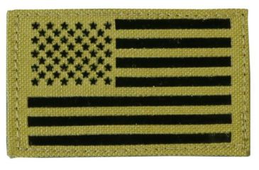 Image of Tactical Assault Gear Velcro US Nylon/IR Flag US Flag Patches Left, Coyote Tan 831234
