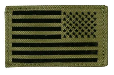 Image of Tactical Assault Gear Velcro US Nylon/IR Flag US Flag Patches Right, Ranger Green 831232