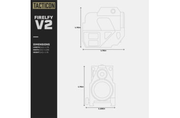 Image of Tacticon Armament Firefly V2 Pistol Laser/Flashlight Combo, Red Laser, Black, FRL20