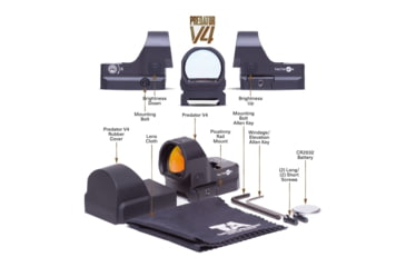 Image of Tacticon Armament Predator V4 Compact Reflex Red Dot Sight, Black, PRDV40-BK