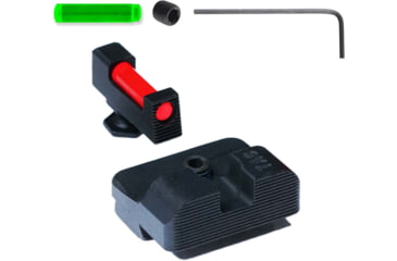 Image of Tag Precision Glock TSH TAC 10MM/.45 ACP Pistol Sights Fiber Optic, 20, 21, 25, 29, 30, 31, 32, 37, 40, 41, Excludes M.O.S. Models, Black, 001BE002PN