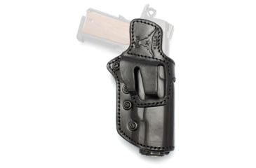 Image of Texas 1836 Leather OWB Holster, Most Single Stack S&amp;W Shield/Hellcat/ Shield EZ/9mm &amp;40 - 3in, Ambidextrous, Black, TX-LOCK-R-OWB-1010