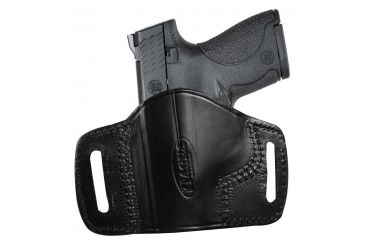 Image of Tagua Gunleather Open Top Leather Belt Holster S&amp;W Shield 9mm/.40 Caliber Right Hand Black