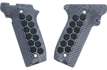Image of TANDEMKROSS Hivebrid G10 Panel Grips For Smith &amp; Wesson SW22 Victory, White with Black, TK23N0400WHT1