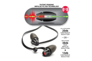 Image of Safariland - TCI Foam Impulse Hearing Protection, Black, TCI-IMPULSE-FOAM-HP-1.0