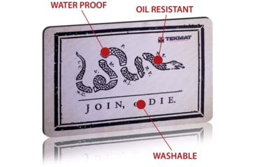 Image of TekMat 17in Printed Gun Cleaning Mat Join Or Die Flag, Black, TEK-17-JOINORDIE