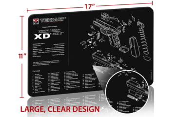 Image of TekMat 17in Printed Gun Cleaning Mat Springfield Armory XD Mod2, Black, TEK-17-XDMOD2