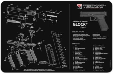 Image of Tekmat Armorers Bench Mat 11''x17'' Glock Gen5 Black