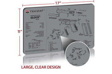 Image of Tekmat Armorers Bench Mat 11x17 Glock Generation 4, TEKTEKR17GLOCKG4GY