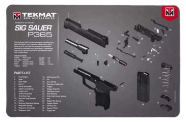 Image of Tekmat Armorers Bench Mat 11''x17'' Sigarms P365 Black