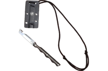 Image of Templar Knife Neck Powder Folding Knife, 2.46in, Tanto, Black Powder, D2, Sillver, N-TKB-22-2