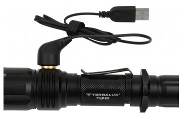Image of TT5R-EX Magnetic USB Rechargeable Police and Military Flashlight, 885 Lumens, Black