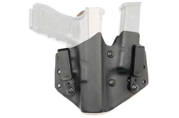 Image of Texas 1836 KYDEX Versus - Appendix Hybrid Holster w/ Magazine Carrier, Right Hand, Kimber 1911 5in w/Rail, With No Attachment, Black, TX-VERSUS-240