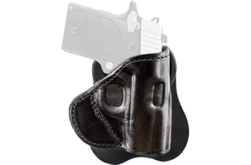 Image of Texas 1836 PD2 - Rotating Thumb Release Quick-Draw OWB Paddle Holster, Left Hand, Most 9mm/ .40/ .45 Double Stack, With No Attachment, Black, TX-PD2-521