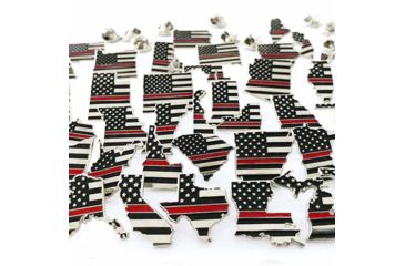 Image of Thin Blue Line Kentucky, Thin Red Line American Flag Pin - KY-TRL-PIN