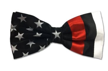 Image of Thin Blue Line Thin Red Line American Flag Bowtie - RED-AM-BOWTIE