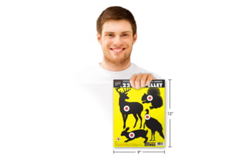 Image of Thompson Target .22-BB-Pellet Animal Hunting 9x12in Paper Shooting Targets, 50 Pack, Yellow, Small, 3232-50