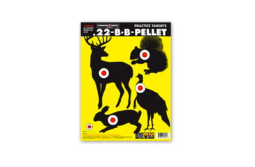 Image of Thompson Target .22-BB-Pellet Animal Hunting 9x12in Paper Shooting Targets, 50 Pack, Yellow, Small, 3232-50
