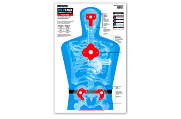 Image of Thompson Target B27-IMZ Half-Size 12.5x19in Silhouette Targets, 30 Pack, Blue, Large, 0281-30