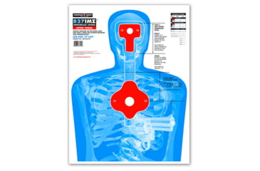 Image of Thompson Target B27-IMZ Upper Torso 19x25in Silhouette Shooting Targets, 20 Pack, Blue, Extra Large, 6924-20