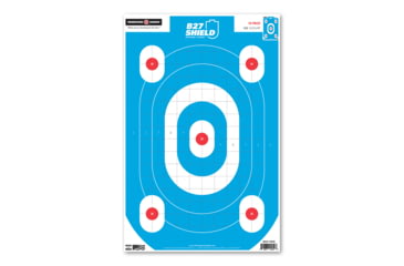 Image of Thompson Target B27 Shield 12.5x19in Gun Training Shooting Targets, 30 Pack, Blue, Large, 0250-30