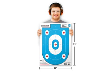 Image of Thompson Target B27-Shield Defense Training - 19x25in Paper Shooting Targets, 20 Pack, Blue, Extra Large, 2701-20