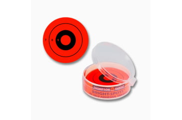 Image of Thompson Target Bright Spots Orange 2.25in Adhesive Targets In Re-Close Container, 50 Pack, Orange, Extra Small, 5240-50