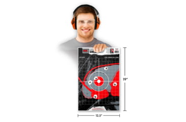 Image of Thompson Target HALO Life-Size Deer Vitals Reactive Splatter Targets 12.5x19, 10 Pack, Black/Red, Large, 4649-10