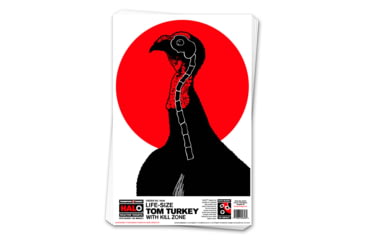 Image of Thompson Target HALO Life-Size Turkey Reactive Splatter Targets 12.5x19, 10 Pack, Black/Red, Large, 4648-10