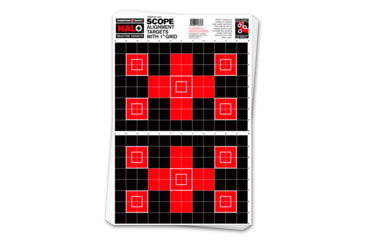Image of Thompson Target HALO Scope Alignment/Sight In Reactive Splatter Shooting Targets 12.5x19, 10 Pack, Black/Red, Large, 4643-10