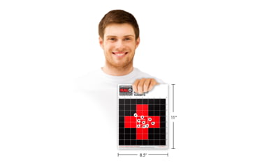 Image of Thompson Target HALO Scope Sight-In Reactive Splatter Targets 8.5x11, 20 Pack, Black/Red, Small, 4605-20
