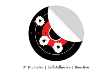 Image of Thompson Target HALO Stick-Um-Up 3in Adhesive Reactive Targets In Re-Close Container, 100 Pack, Black/Red, Extra Small, 6260-100