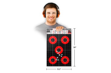 Image of Thompson Target HALO Trouble-Shooter Diagnostic Reactive Splatter Targets 12.5x19, 10 Pack, Black/Red, Large, 4646-10