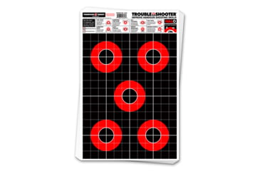 Image of Thompson Target HALO Trouble-Shooter Diagnostic Reactive Splatter Targets 12.5x19, 10 Pack, Black/Red, Large, 4646-10
