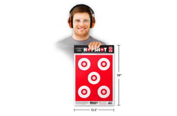 Image of Thompson Target Hot Shot 12.5x19 Paper Shooting Targets, 30 Pack, Red, Large, 8930-30