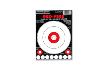 Image of Thompson Target Red-Fire 6.5x9in Adhesive Peel &amp; Stick Targets, 30 Pack, Red, XS, 5595-30