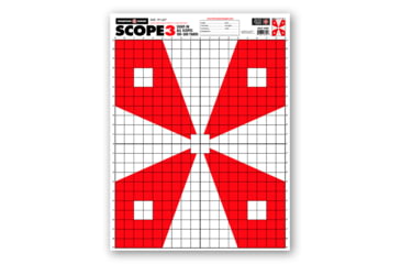 Image of Thompson Target Scope 3 Paper Alignment Sight-In Shooting Targets 19x25, 20 Pack, Red, Extra Large, 3500-20
