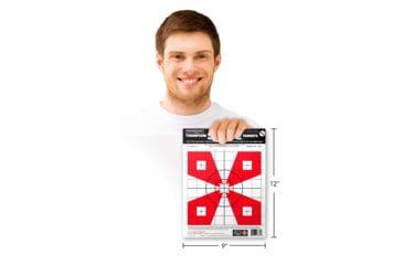Image of Thompson Target Scope Alignment/Sight-In 9x12 Paper Shooting Targets, 50 Pack, Red, Small, 3331-50