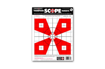 Image of Thompson Target Scope Alignment/Sight-In 9x12 Paper Shooting Targets, 50 Pack, Red, Small, 3331-50