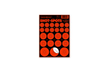 Image of Thompson Target Shot Spots Orange 6.5x9in Adhesive Target Paster Bullseyes, 30 Pack, Orange, XS, 5505-30