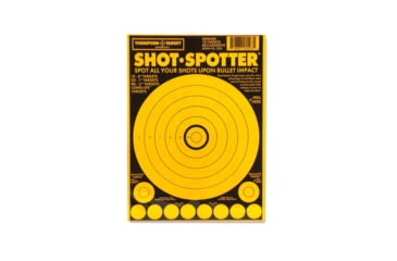 Image of Thompson Target Shot Spotter 6.5x9in Adhesive Peel &amp; Stick Targets, 30 Pack, Yellow, XS, 5503-30
