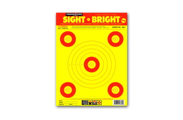 Image of Thompson Target Sight Bright 9x12 Paper Shooting Targets, 50 Pack, Yellow, Small, 2221-50